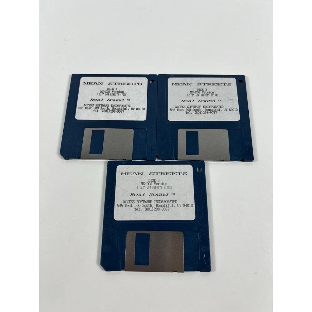 Mean Streets (PC MS DOS, 1989) Six 5 1/4